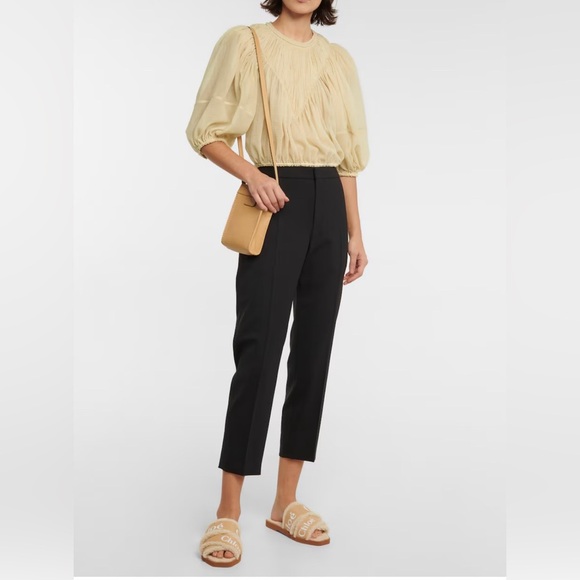 Chloé, Pleated virgin wool top, in size 8 or French 40. New - Picture 6 of 17